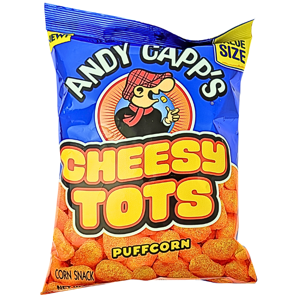 Andy Capp's Cheesy Tots Puffcorn 3.75oz - 8 Pack