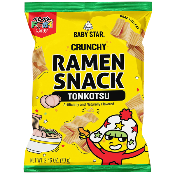 Baby Star Crunchy Ramen Snack Tonkotsu Wide 70g - 6 Pack
