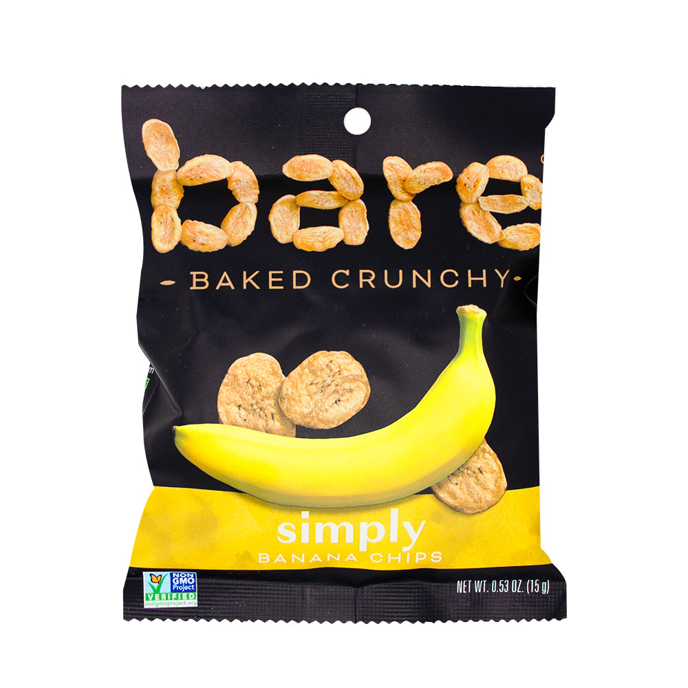 Bare Baked Crunchy Simply Banana Chips 15g - 18 Pack