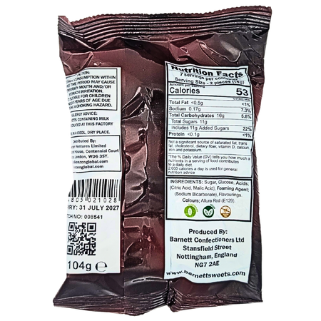 Barnetts Mega Sour Cherry 104g (UK) - 12 Pack