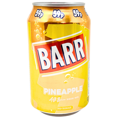 Barr Pineapple Soda No sugar 330mL (UK) - 24 Can