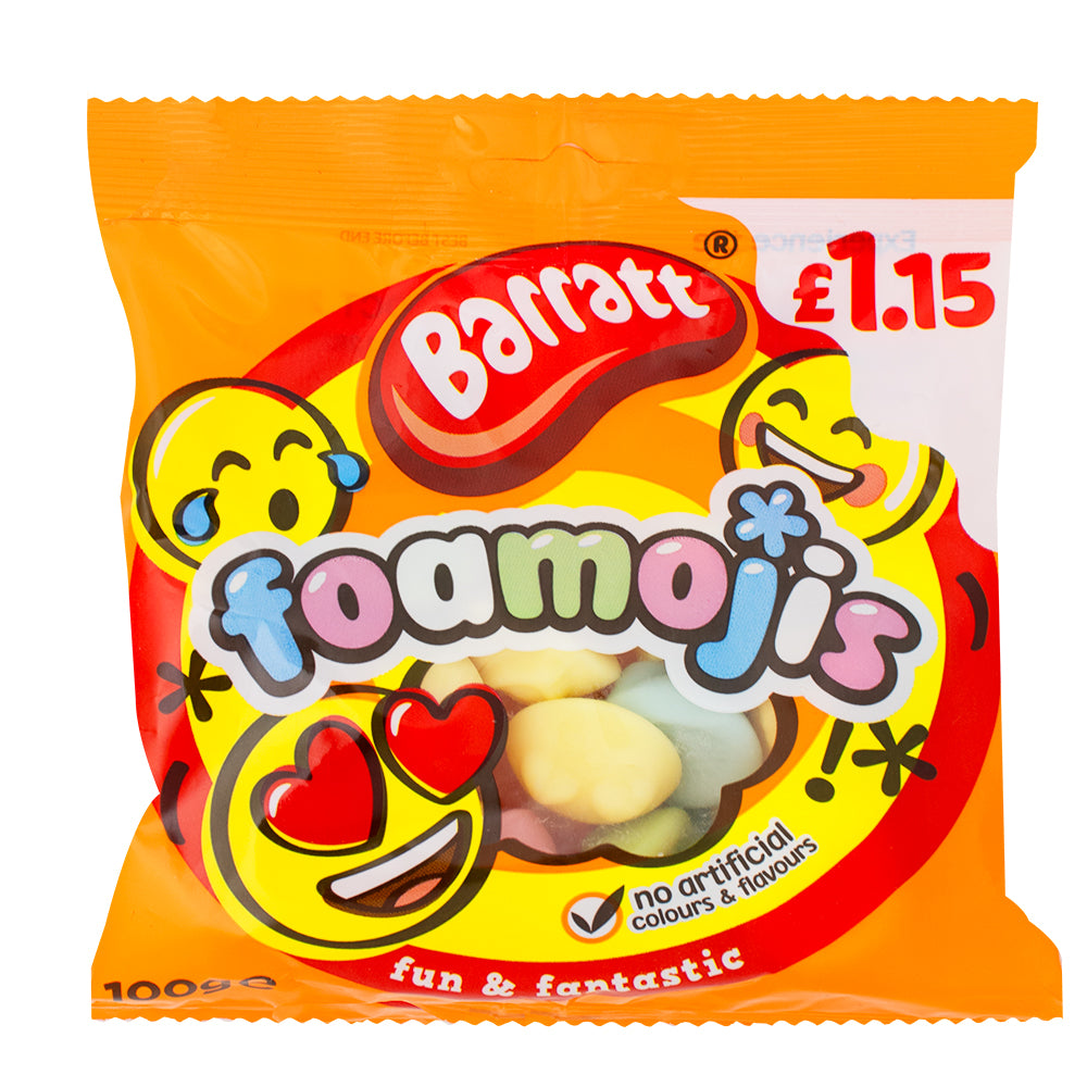 Barratt Foamojis Fun & Fantastics (UK) 100g - 12 Pack