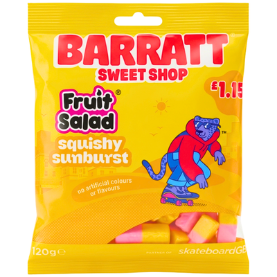 Barratt Fruit Salad Squishy Sunburst 120g (UK) - 12 Pack