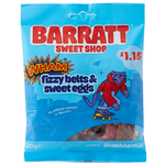 Barratt WHAM Fizzy Belts & Sweet Eggs 120g (UK) - 12 Pack