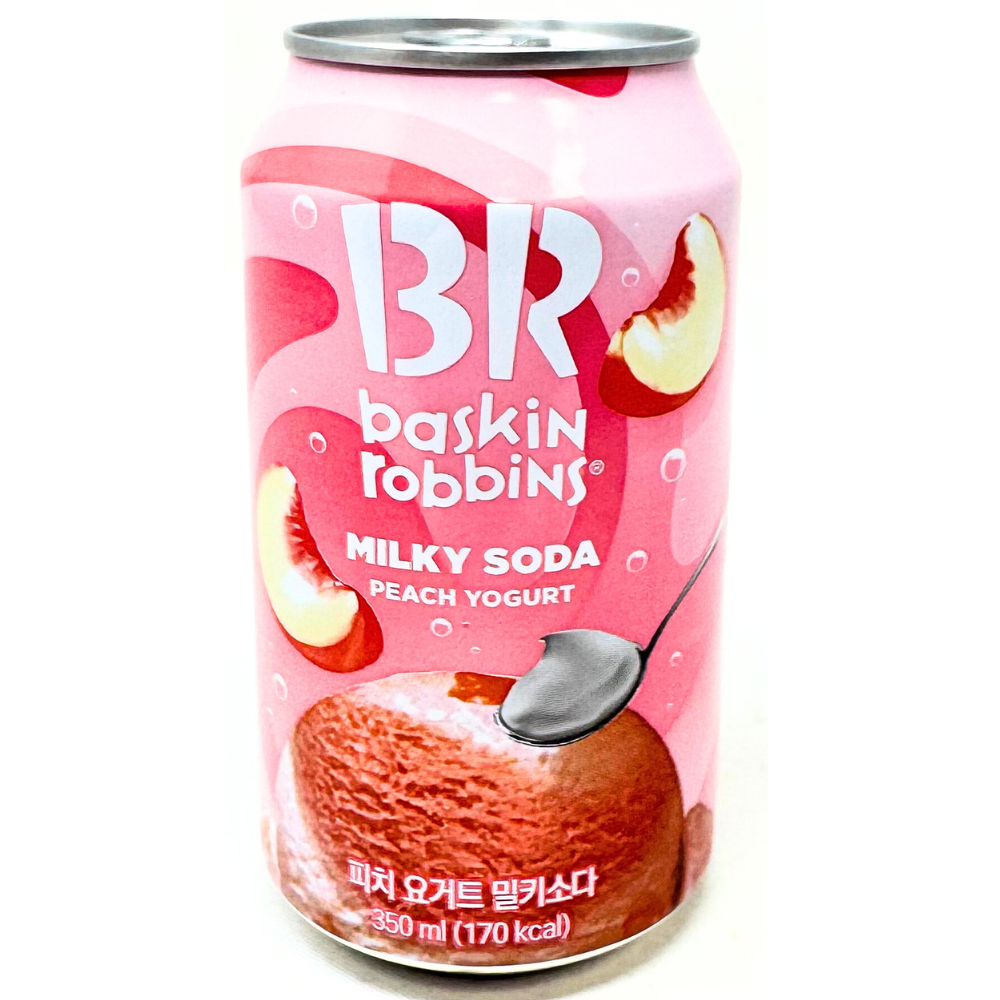 Baskin Robbins Peach Yogurt Milky Soda 350mL (Korea) - 24 Can