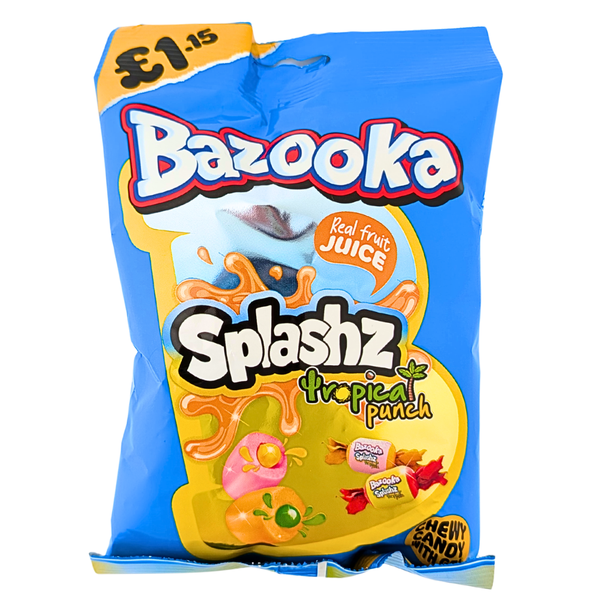 Bazooka Splashz Tropical Punch 120g (UK) - 12 Pack