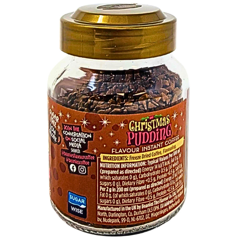 Beanies Christmas Pudding Instant Coffee 50g (UK) - 6 Pack