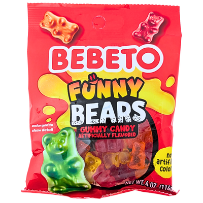 Bebeto Funny Bears Gummy 4oz - 12 Pack