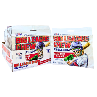 Big League Chew Bubble Gum-Outta Here Original - 12 Pack