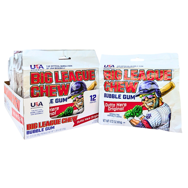 Big League Chew Bubble Gum-Outta Here Original - 12 Pack