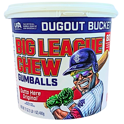 Big League Chew Dugout Bucket 80pcs Gumballs - 1 Bucket