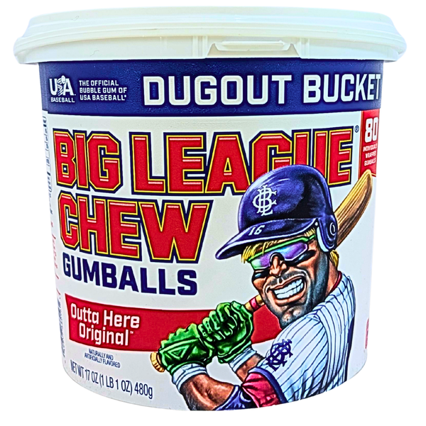 Big League Chew Dugout Bucket 80pcs Gumballs - 1 Bucket