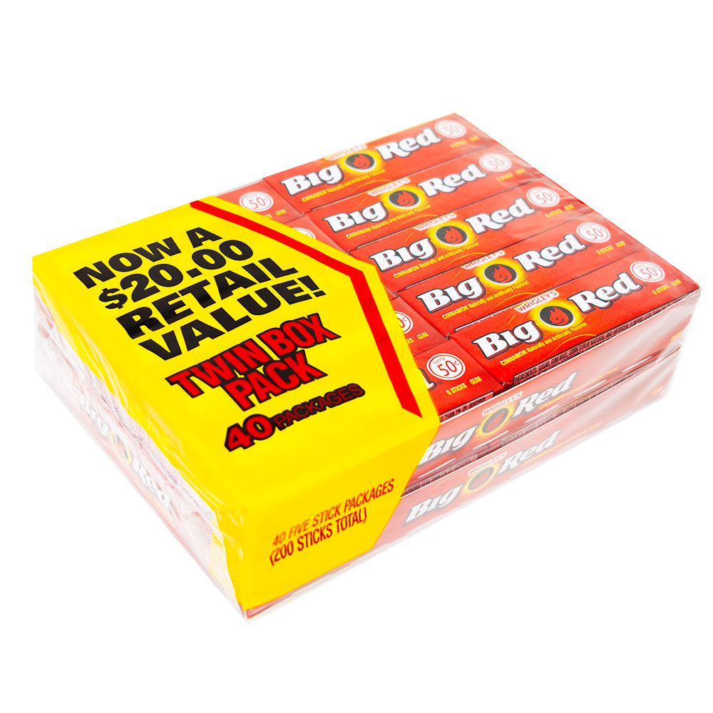 Big Red Gum - 5 Stick Sleeves 40 Pack 1 Box