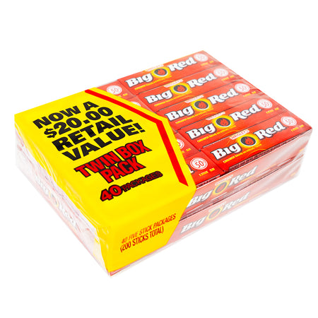 Big Red Gum - 5 Stick Sleeves 40 Pack 1 Box