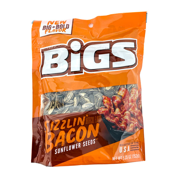 BIGS Stubb's Sizzlin' Bacon Sunflower Seeds 5.35oz - 12 Pack