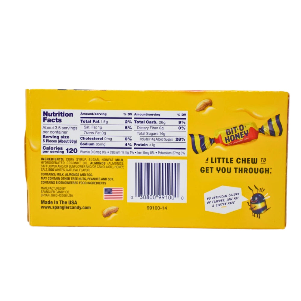 Bit-O-Honey 4oz - 12 Pack  Nutrition Facts Ingredients