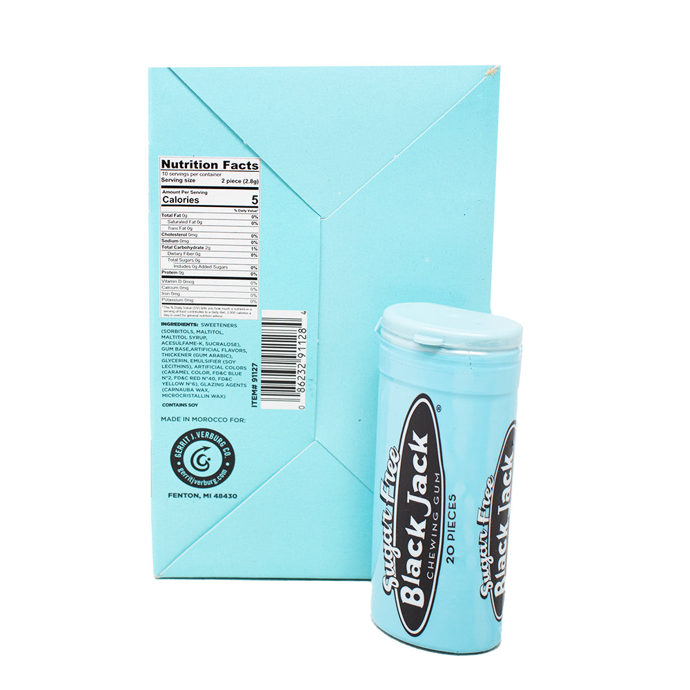 Back Jack Sugar Free Gum 20pcs - 12 Pack | iWholesaleCandy.ca