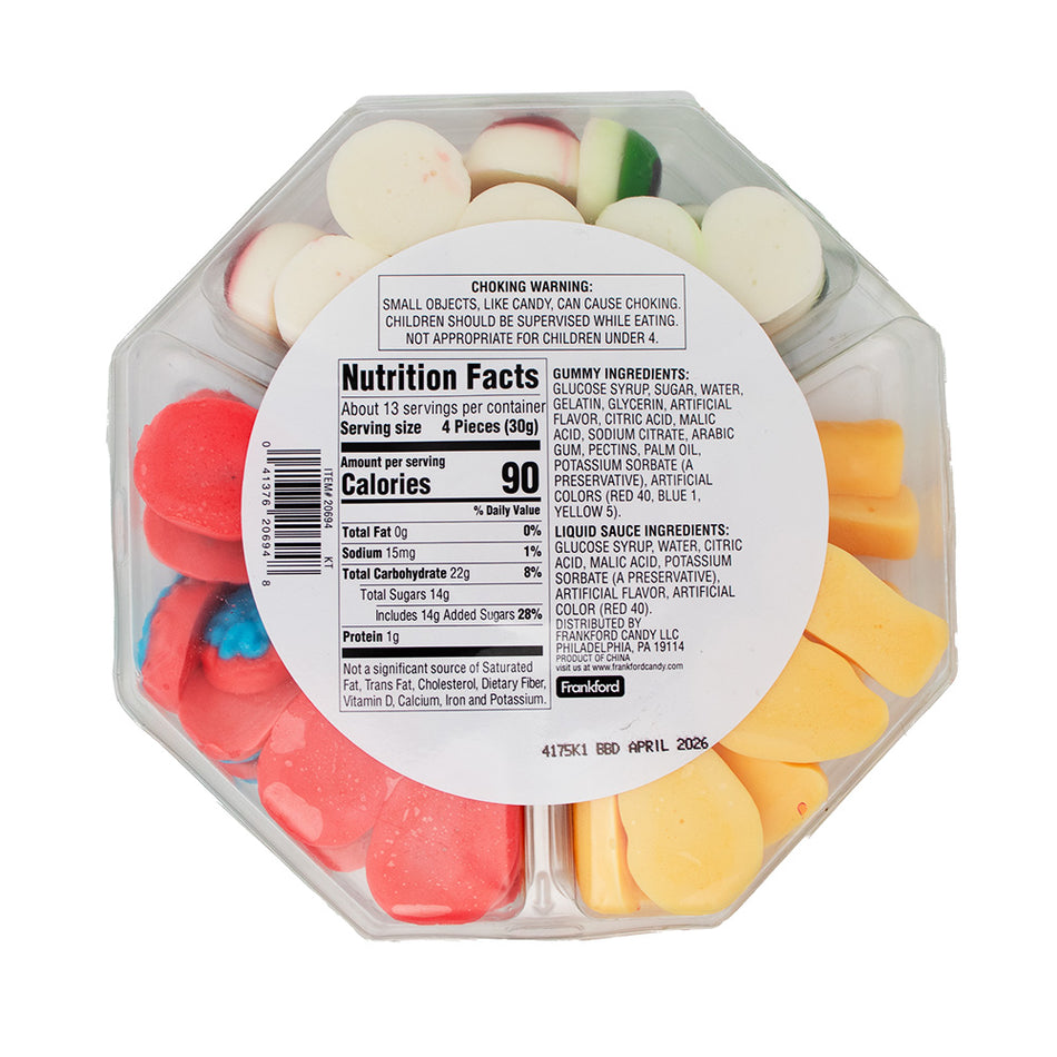 Frankford Body Parts Gummy Candy Party Tray 400g - 6 Pack   Nutrition Facts Ingredients