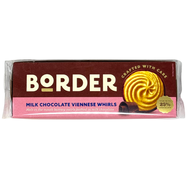 Border Chocolate Milk Chocolate Viennese Whirls 150g (UK) - 12 Pack
