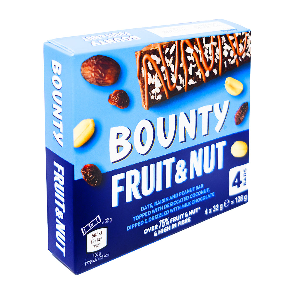 Bounty Triple Treat Fruit & Nut 4pk (UK) - 128g - 10 Pack 