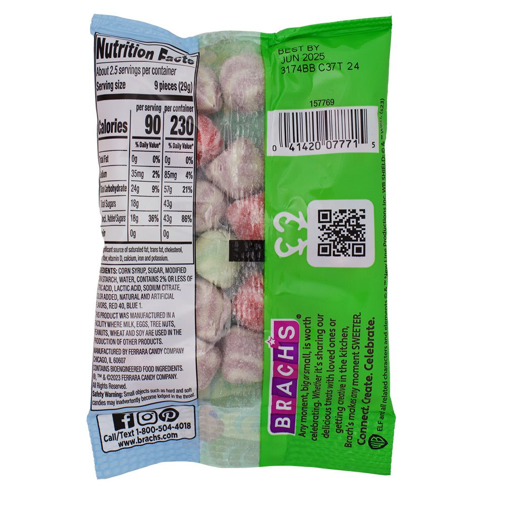 Elf Swirly Twirly Gum Drops - 2.5oz - 24 Pack Nutrition Facts Ingredients