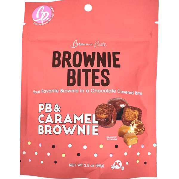 Brownie Points PB & Caramel Brownie Bites 3.5oz - 12 Pack