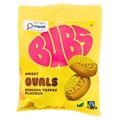 Bubs Banana Toffee Ovals (Sweden)  90g - 12 Pack