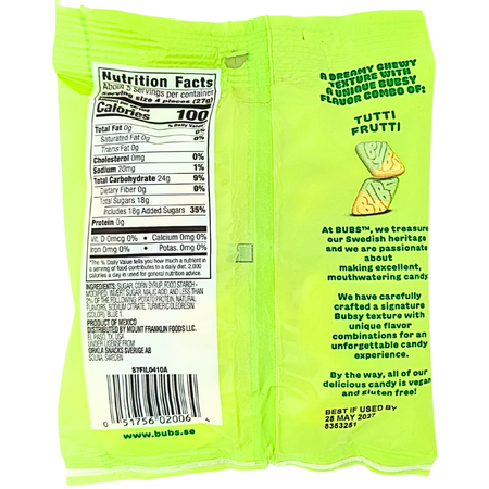 Bubs Sour Diamond Tutti Frutti 5.5oz - 8 Pack