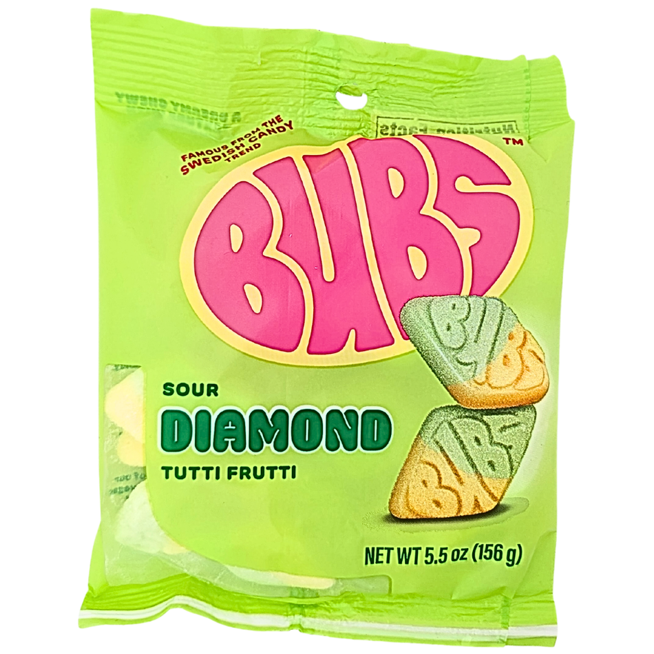 Bubs Sour Diamond Tutti Frutti 5.5oz - 8 Pack