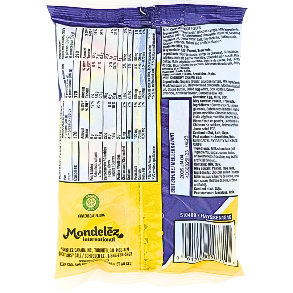 Cadbury Assorted Mini Eggs 154g - 1 Pack