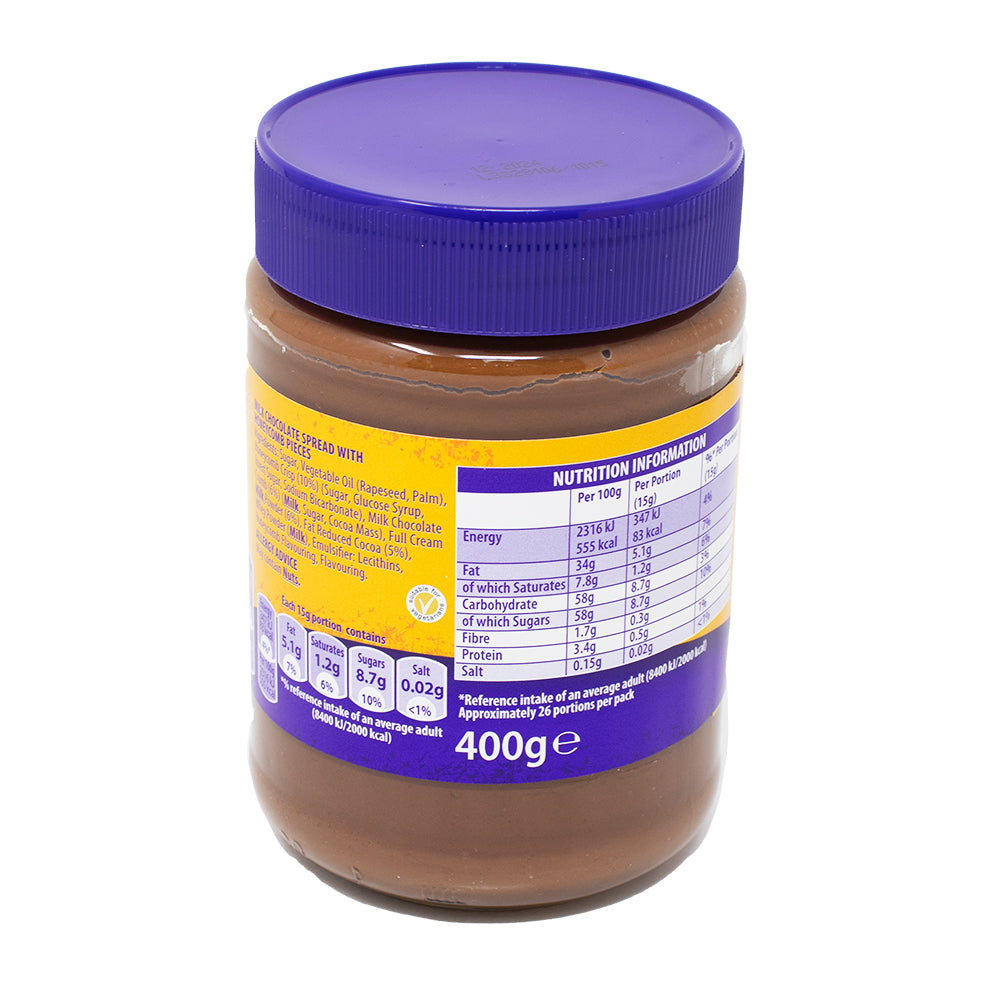 Cadbury Crunchie Spread with Crunchie Bits 400g (UK) - 6 Pack   Nutrition Facts Ingredients