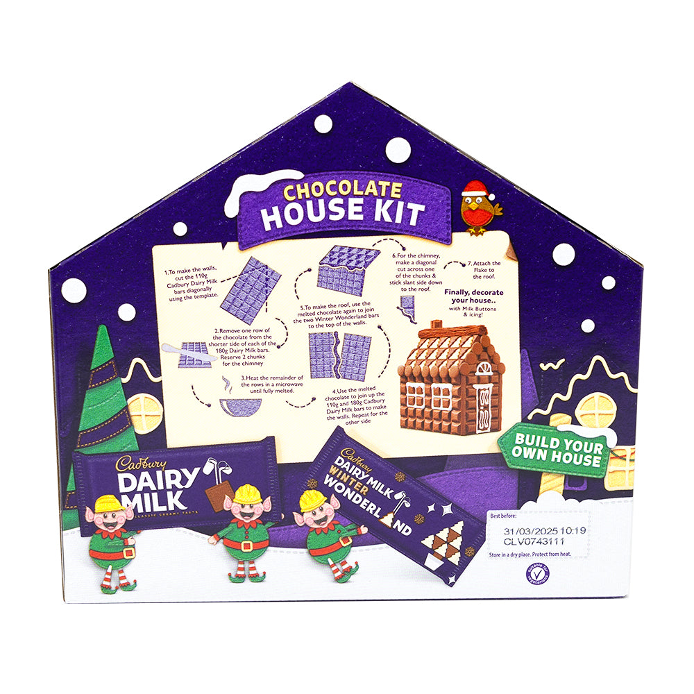 Cadbury Dairy Milk Chocolate House Kit (UK) 840g - 1 Bag  Nutrition Facts Ingredients
