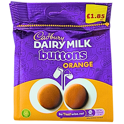 Cadbury Dairy Milk Giant Buttons Orange 85g (UK) - 10 Pack