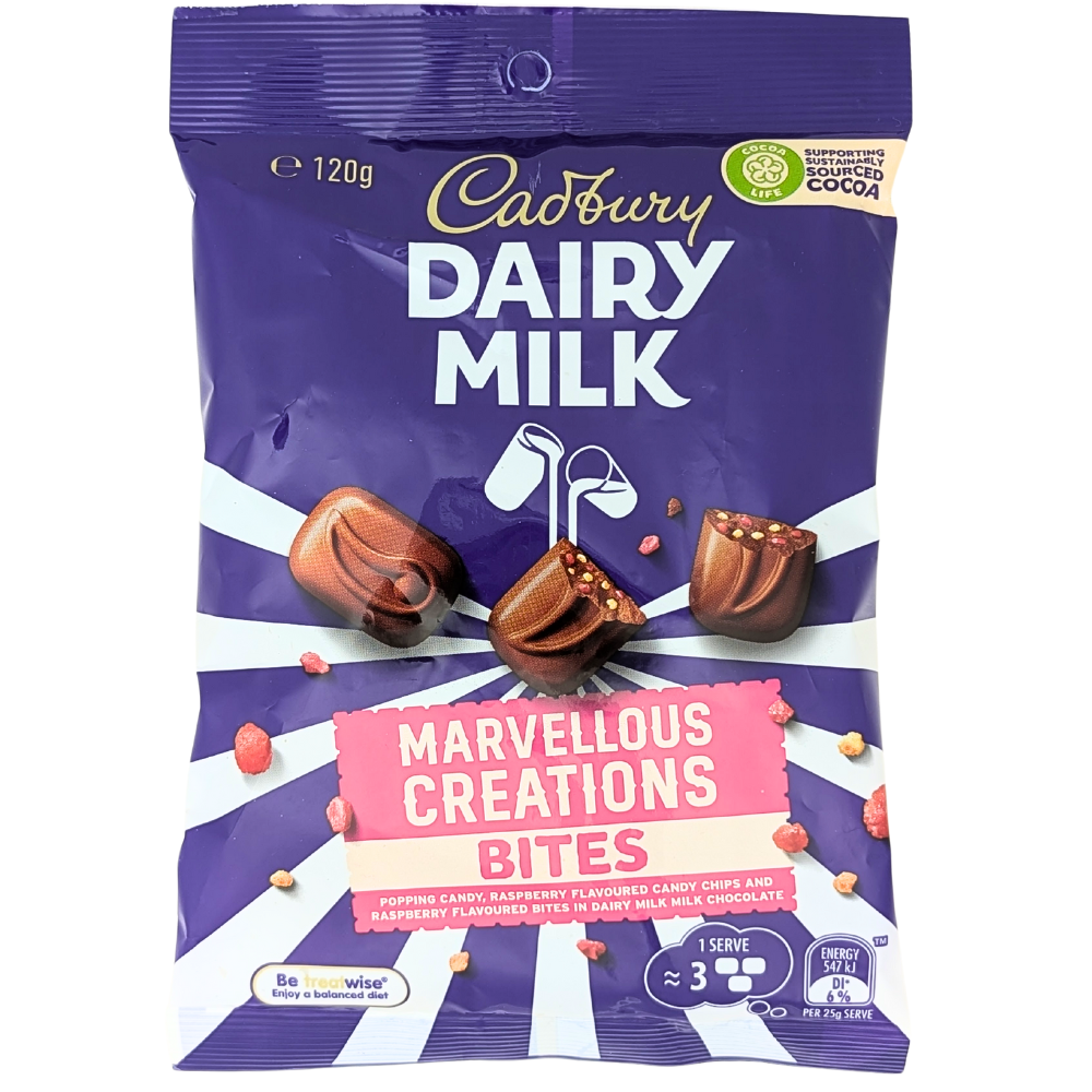 Cadbury Dairy Milk Marvellous Creations Chocolate Bites 120g (Australia) - 14 Pack