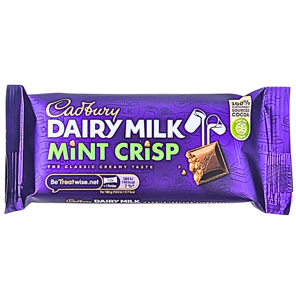 Cadbury Dairy Milk Mint Crisp 54g (Ireland) - 48 Pack