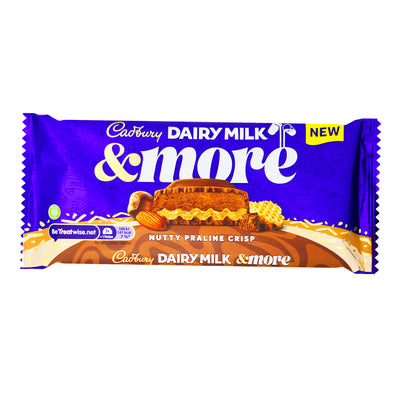 Cadbury Dairy Milk & More Nutty Praline Crisp - 180g - 15 Pack