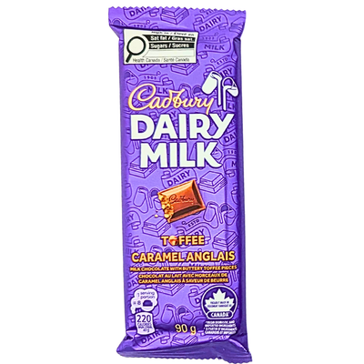 Cadbury Dairy Milk Toffee Bar 90g - 21 Pack