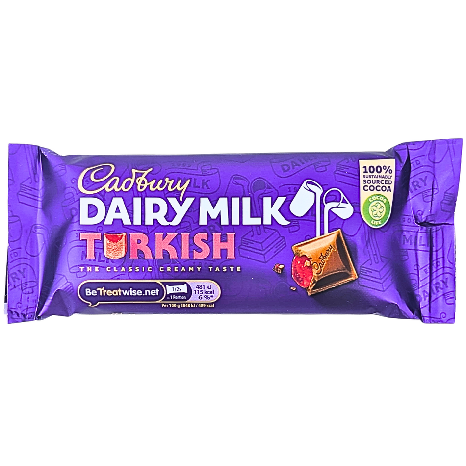 Cadbury Dairy Milk Turkish 47g (Ireland) - 48 Pack