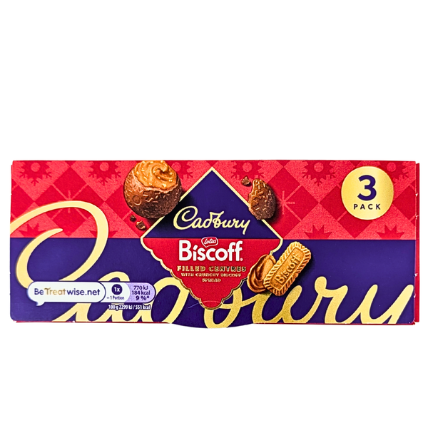 Cadbury Lotus Biscoff Filled Centres 3 Pack 100.5g (UK) - 18 Pack