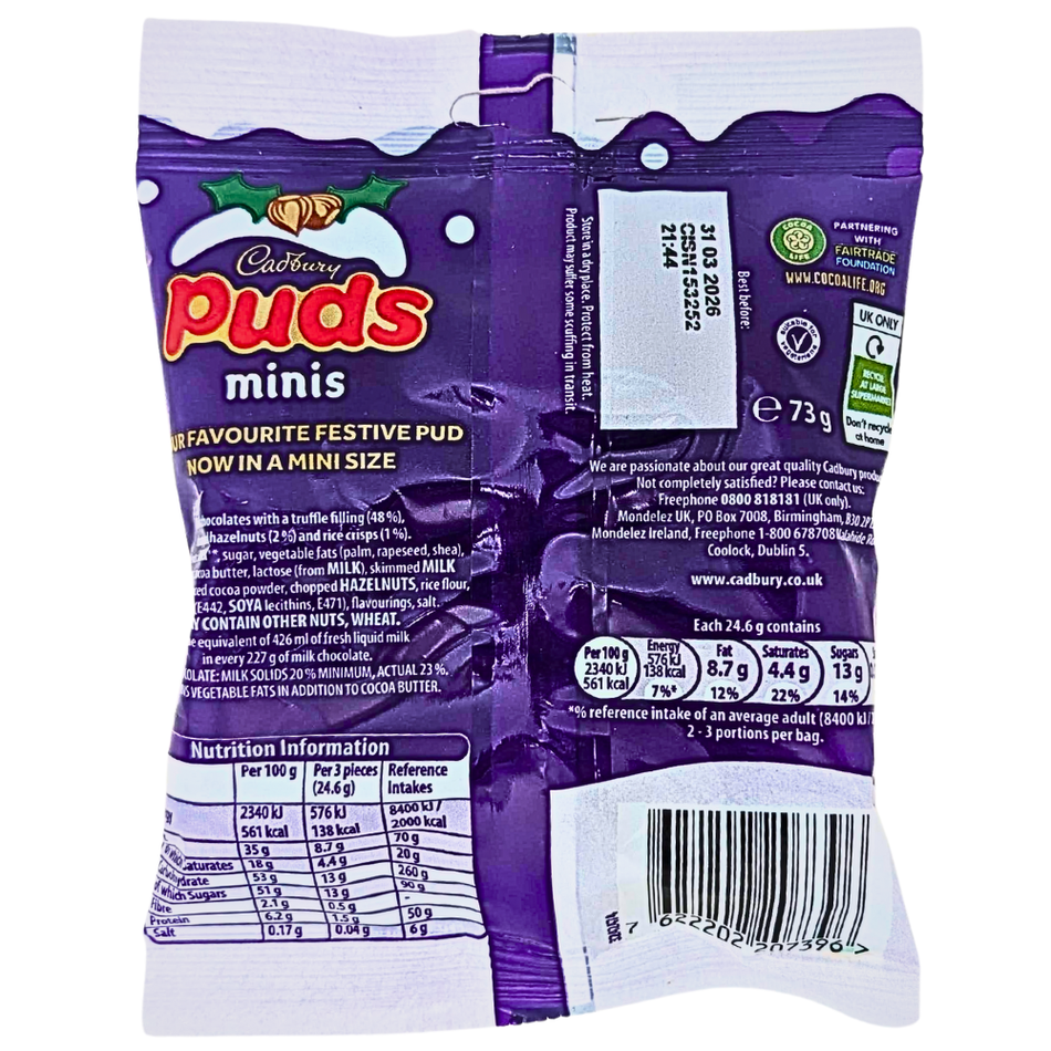 Cadbury Puds Minis 73g UK) - 24 Pack
