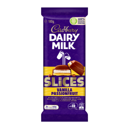 Cadbury Dairy Milk Vanilla Passionfruit Slices (Australia) 180g - 15 Pack