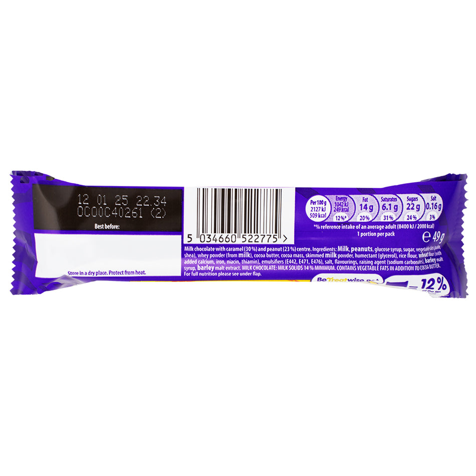 Cadbury Starbar UK - 32 Pack  Nutrition Facts Ingredients