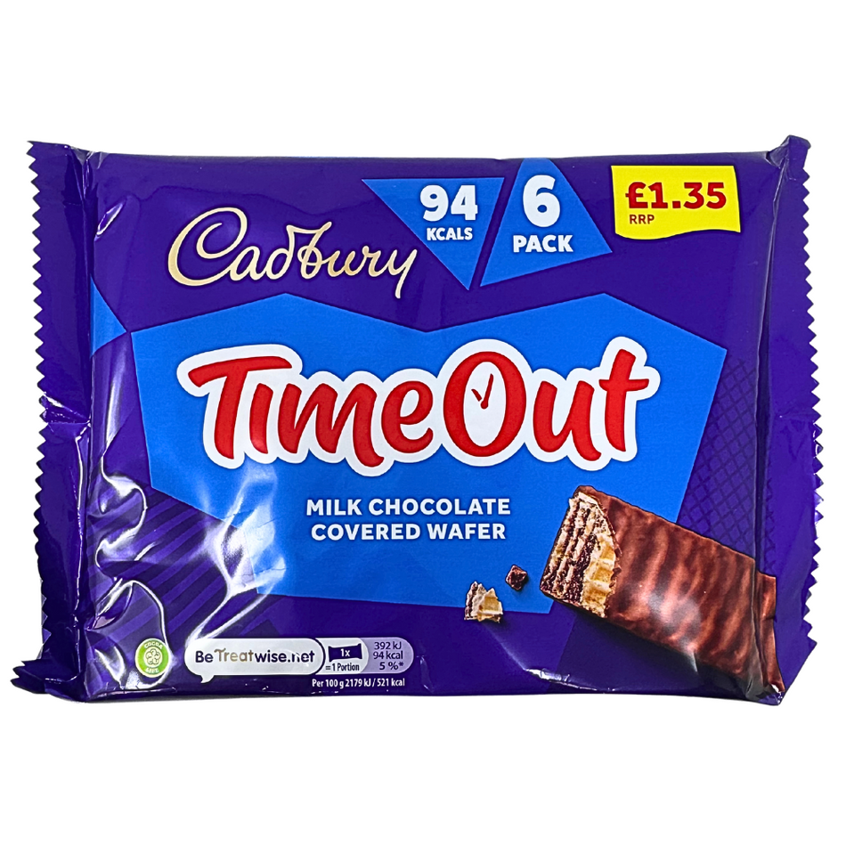 Cadbury Timeout 6 Pack (UK) 108g - 13 Pack
