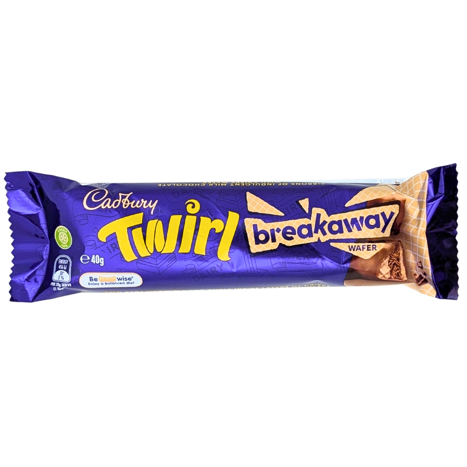 Cadbury Twirl Breakaway Wafer Bar 40g (Australia) - 40 Pack