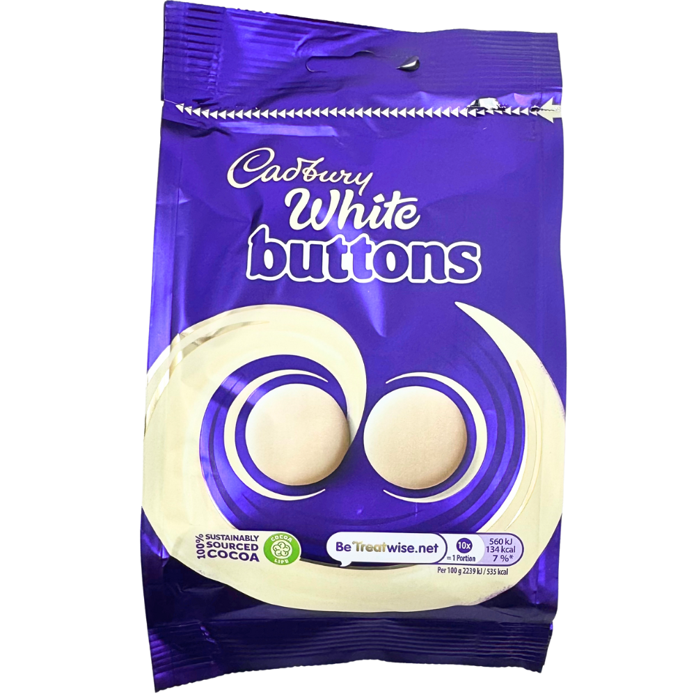 Cadbury Dairy Milk Giant Buttons White Chocolate 110g (UK) - 10 Pack