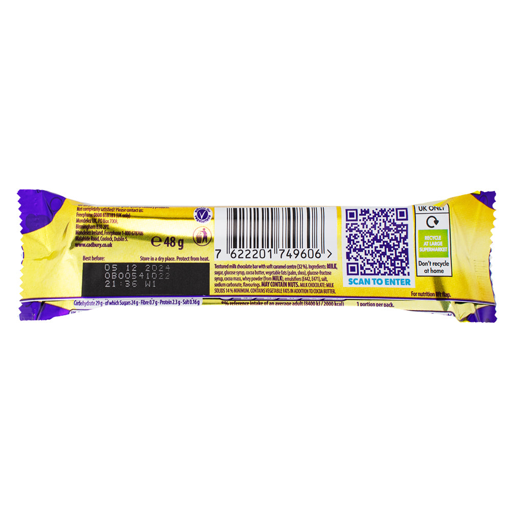 Cadbury Wispa Gold UK - 48 Pack  Nutrition Facts Ingredients