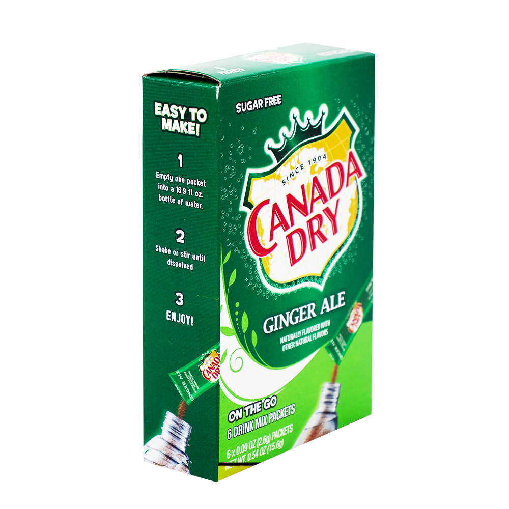 Canada Dry Ginger Ale Singles to Go - 12 Pack