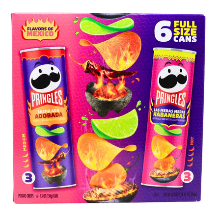 Pringles Enchilade Adobada & Pringles Las Meras Meras Habaneras- 6 Pack