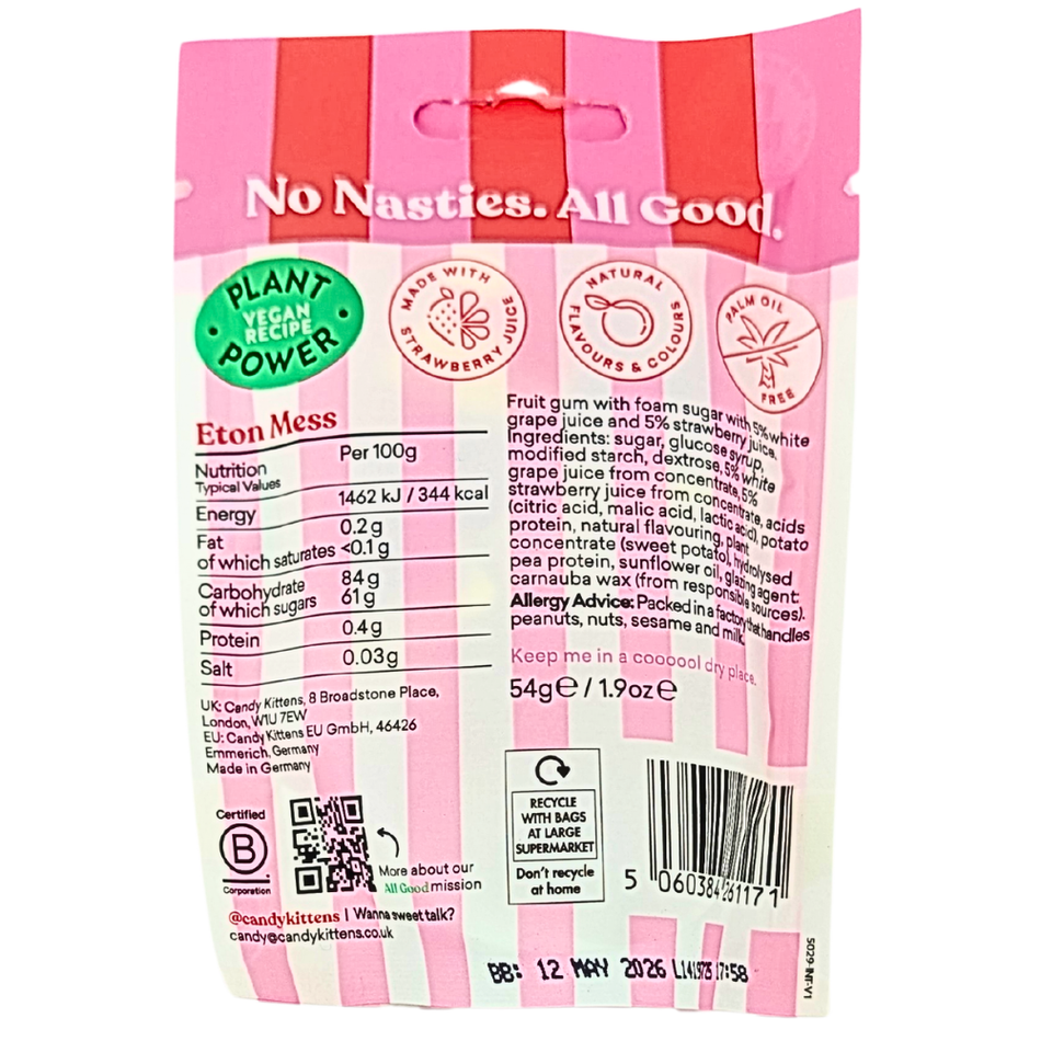 Candy Kittens Eton Mess 54g (UK) - 12 Pack