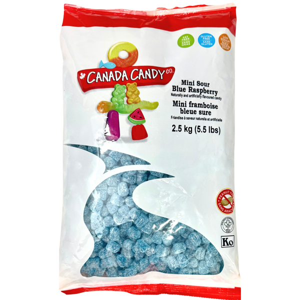 CCC Mini Sour Blue Raspberries Gummy Candy 2.5kg - 1 Bag